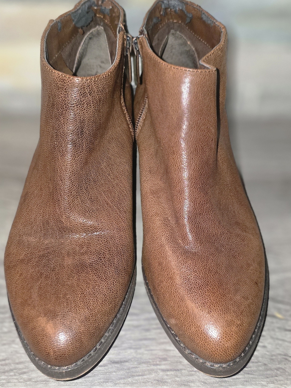 Vince Camuto Brown Leather Ankle Booties